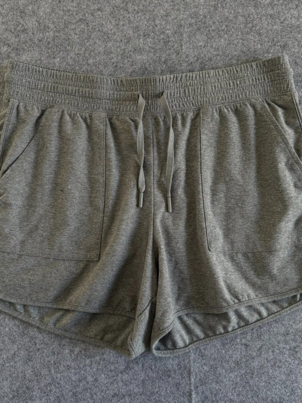 Athletic Works Heather Gray Running Shorts Size M Workout Activewear Pockets